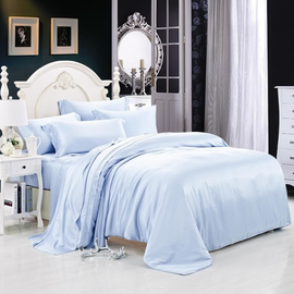 Luxuer Solid Silk Bedding Collections Machine Washable